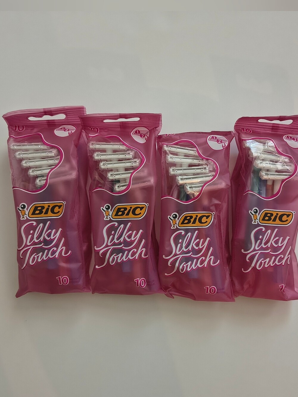 NWT Lot of 4: 10 Count Packages of Bic Silky Touch Razors (40 Razors In Total)